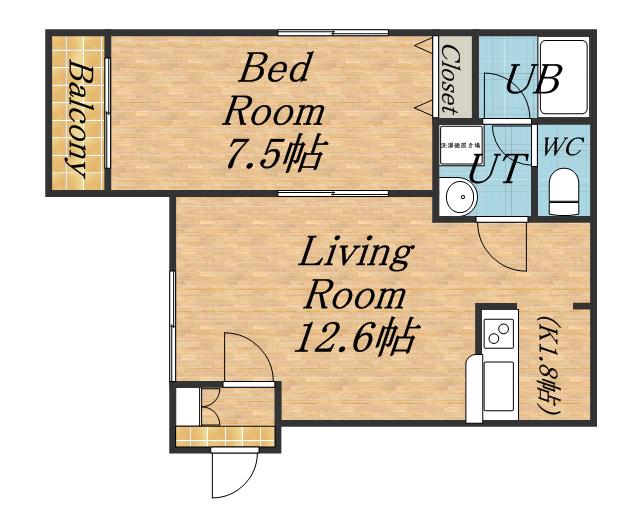 グランドール19(1LDK/3階)の間取り写真