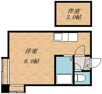 きらり豊平(ワンルーム/3階)の間取り写真