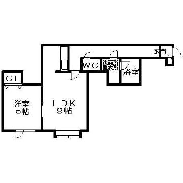 リッセ・Ⅰ(1LDK/2階)の間取り写真