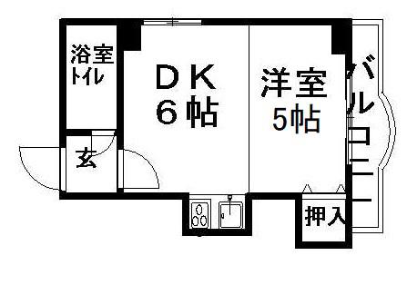 第3鈴興ハイム(1DK/4階)の間取り写真