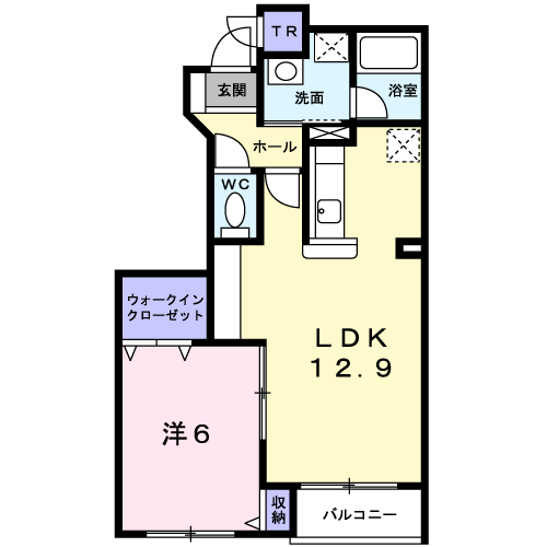 メゾンプロムナード(1LDK/1階)の間取り写真