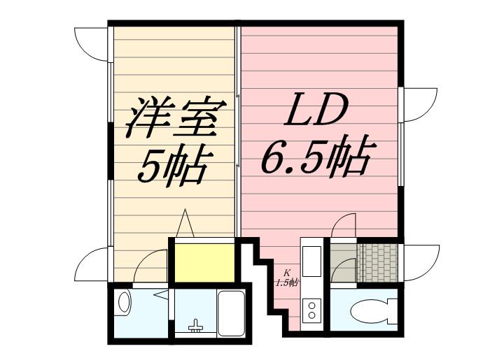 カサ・ボニータB(1DK/2階)の間取り写真