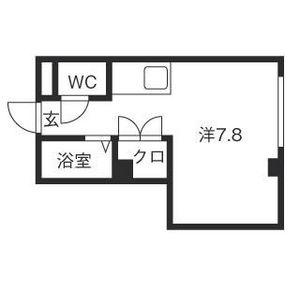 カロッツェリア菊水(ワンルーム/2階)の間取り写真