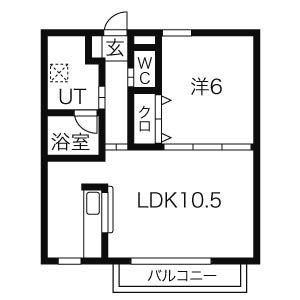 SHANTY HIRAGISHI(1LDK/2階)の間取り写真