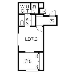 SANANDO(1LDK/1階)の間取り写真