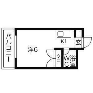 ラメール札幌(1K/3階)の間取り写真
