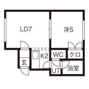 ティファニーZ(1DK/4階)の間取り写真