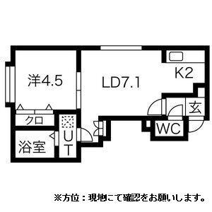 GELSOMINO平岡(1LDK/3階)の間取り写真