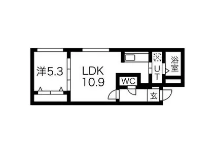 シティコート豊平(1LDK/3階)の間取り写真