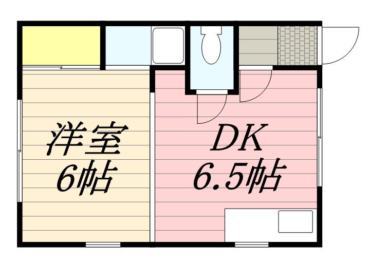 プライマリハウス(1DK/2階)の間取り写真