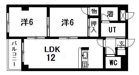 ロジュマン115(2LDK/2階)の間取り写真