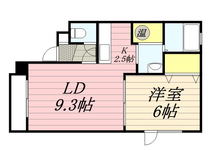 パセオ512(1LDK/2階)の間取り写真