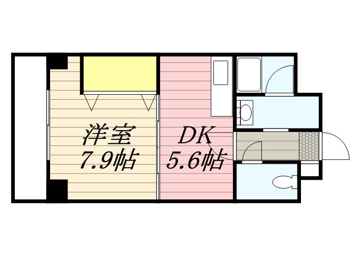 AMMS18(1DK/2階)の間取り写真