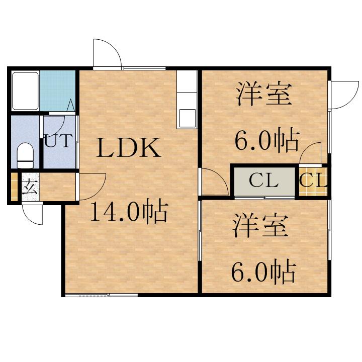 プリマヴェーラ(2LDK/2階)の間取り写真