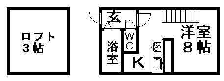 サンテラス東札幌(ワンルーム/3階)の間取り写真