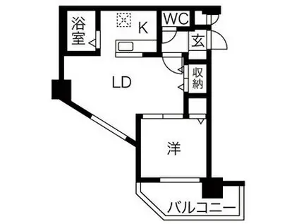 メディカルコート東札幌(1LDK/9階)の間取り写真