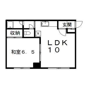 コーポ伯田(1LDK/1階)の間取り写真