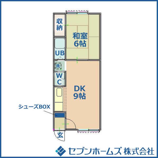 アーバンヒルズ(1LDK/1階)の間取り写真