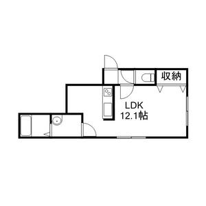 MUIRFIELD VILLAGE(1K/1階)の間取り写真