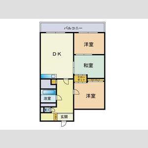 第2スズランハイツ(2LDK/3階)の間取り写真