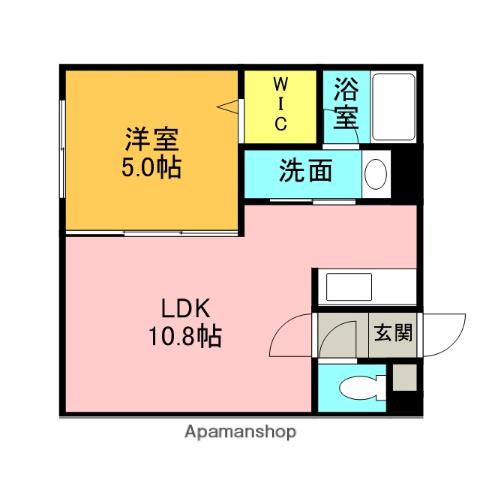パークアベニュー北広島(1LDK/1階)の間取り写真