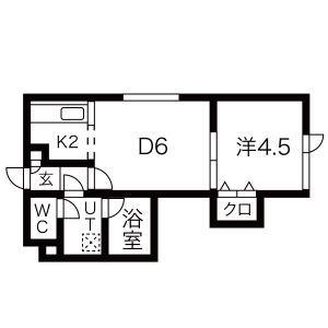 バリューズ(1LDK/2階)の間取り写真