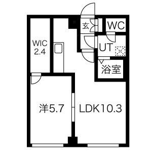 サニーハウス西谷(1LDK/1階)の間取り写真