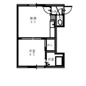 ノーサイド(1DK/1階)の間取り写真