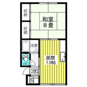 喜栄荘(1DK/3階)の間取り写真