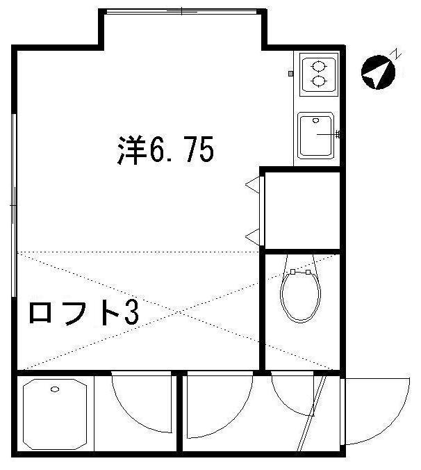 エクセレント2(1DK/3階)の間取り写真
