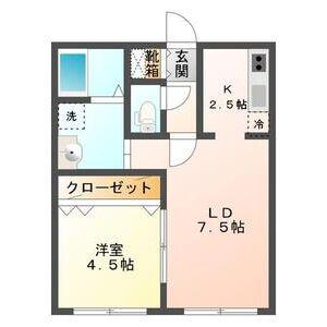 CHOU CHOU大曲Ⅱ(1LDK/1階)の間取り写真