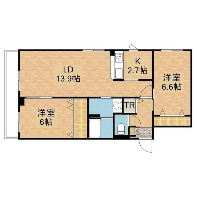 S.T.COLLINE(2LDK/2階)の間取り写真