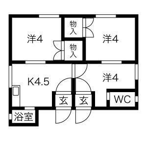 第1宇野マンションA・B(3DK/1階)の間取り写真