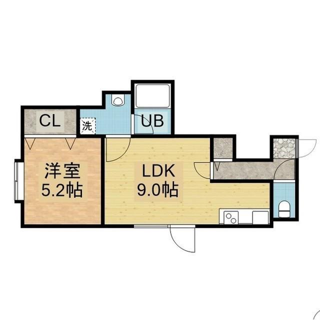 LAPIS(1DK/3階)の間取り写真