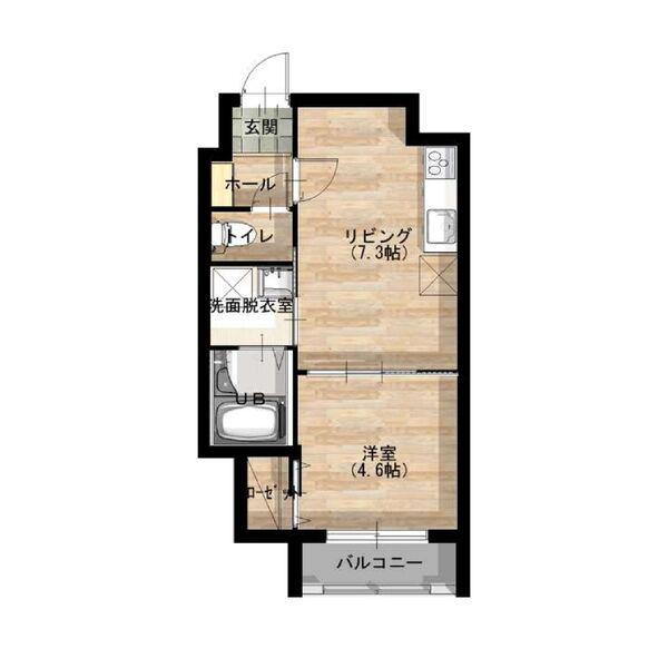 MARVIN(1DK/3階)の間取り写真