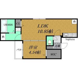 クレステージ西岡(1LDK/2階)の間取り写真