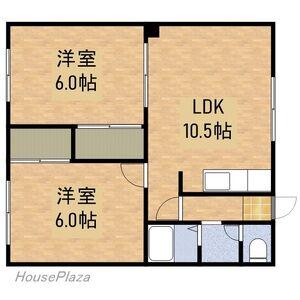 パークハイツ北野A(2LDK/2階)の間取り写真
