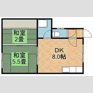 スカイコート平岡(2DK/2階)の間取り写真