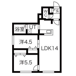 GRAND GRACE312(2LDK/2階)の間取り写真