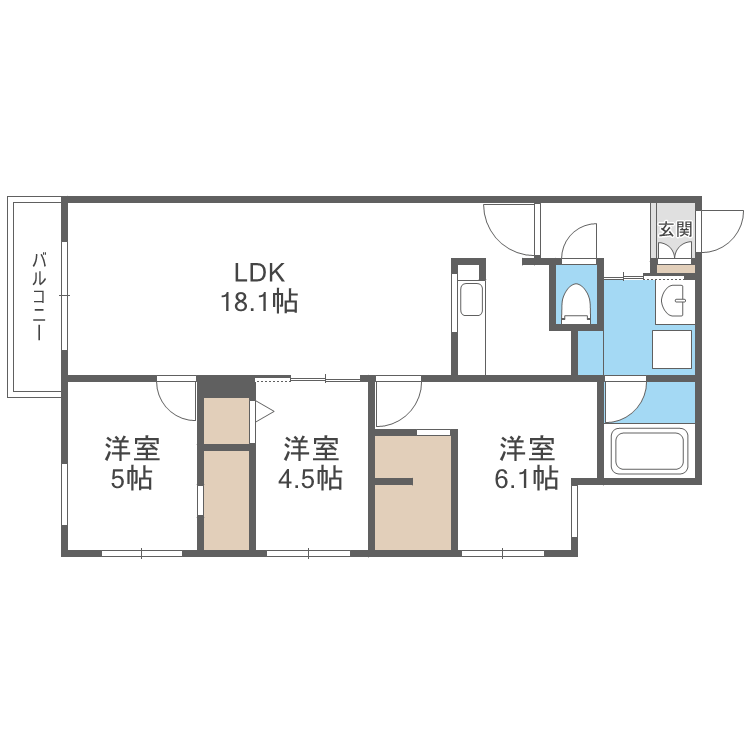 ZABO HILLS MISONO(ワンルーム/2階)の間取り写真