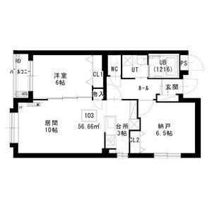 ノヴァ白石ーⅡ(2LDK/1階)の間取り写真