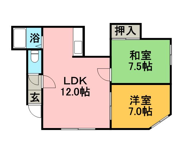 シャルマンコート22(2LDK/2階)の間取り写真