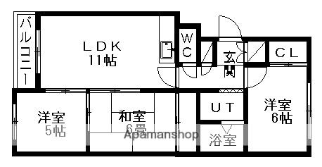 ハイグレード新札幌(3LDK/1階)の間取り写真
