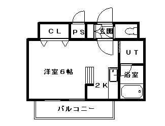コスモス東札幌(1K/8階)の間取り写真