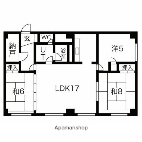 ファッションコーポラス(3LDK/11階)の間取り写真