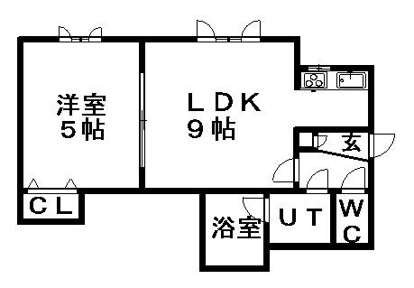 アマンプリ(1LDK/3階)の間取り写真