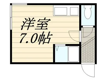 マリオンコート元町Ⅱ(ワンルーム/1階)の間取り写真
