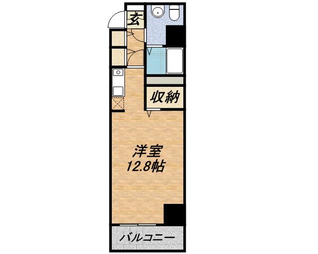 TEADA北4条(1K/10階)の間取り写真