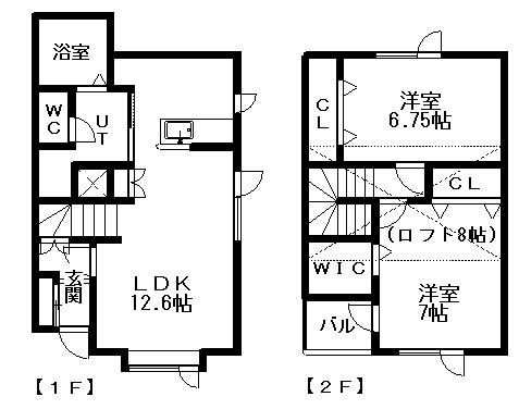 セレーサＢ棟(2LDK)の間取り写真