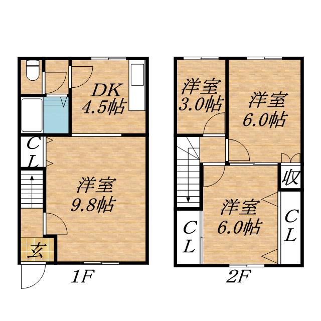 シティプラザ14(2LDK/1階)の間取り写真